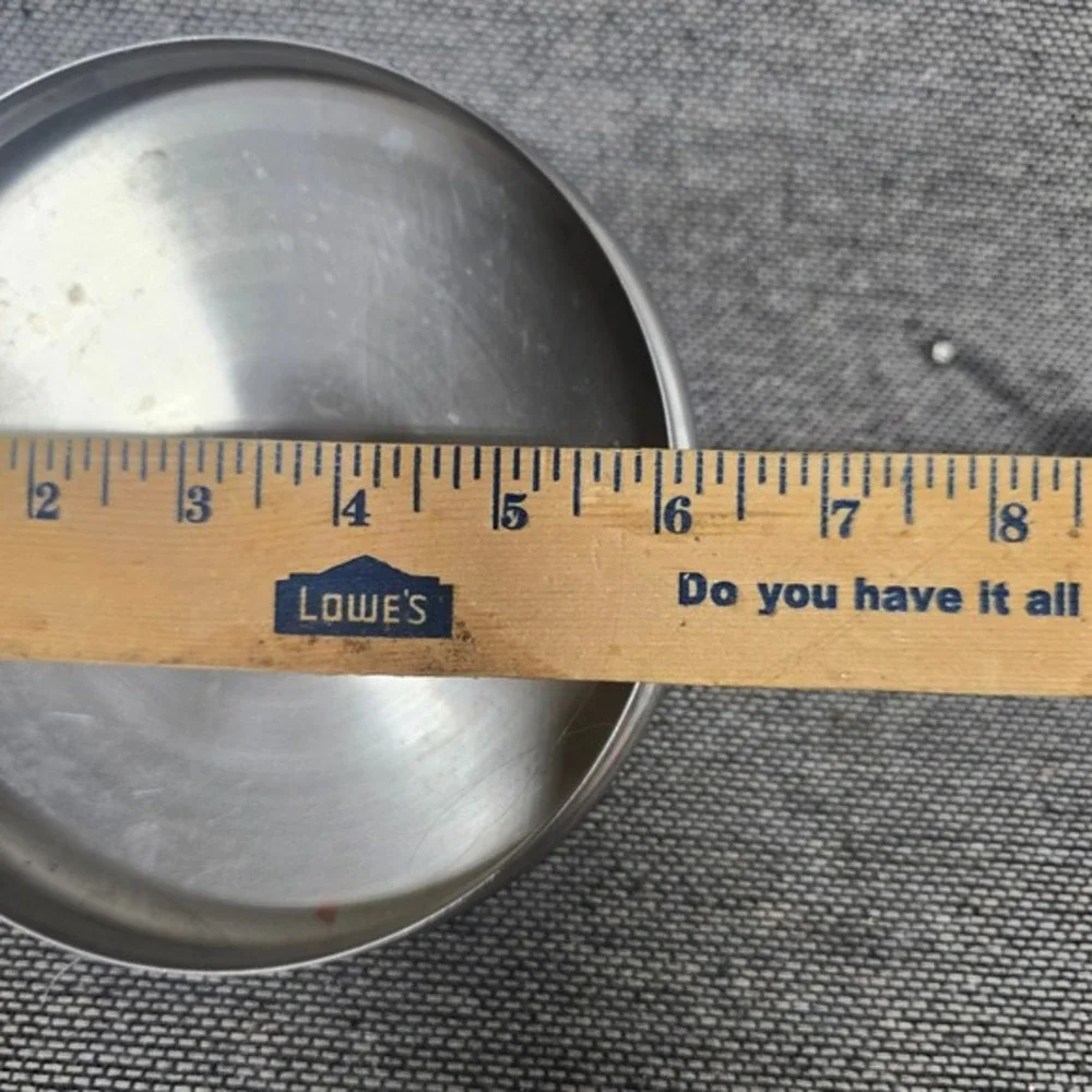 Vintage Stainless Steel High Dome Pot Lid Replacement Black Knob 6.25‎ Inch